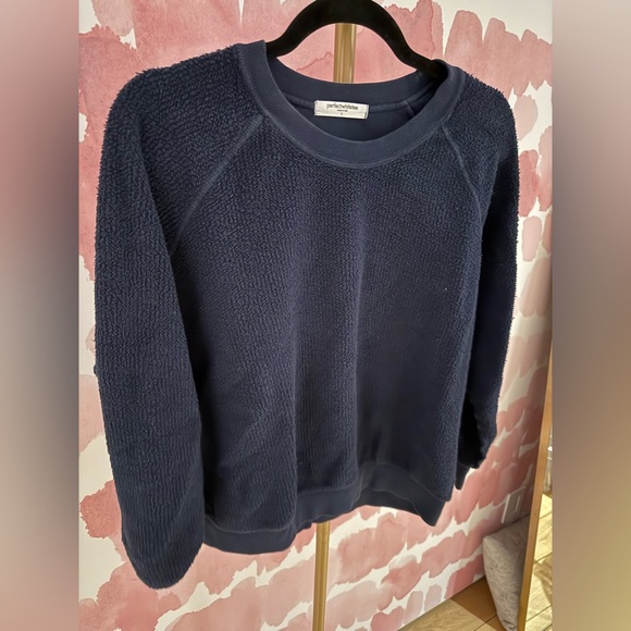 Perfect White Tee Ziggy Sweatshirt size L Navy - Picture 5 of 6